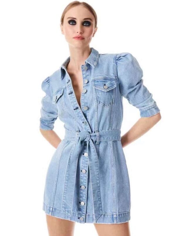 Alice + Olivia Jeans Denim Short Dress